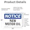 Signmission New Motor Oil, 24 in W x Rectangle, Vinyl Decal OS-2PACK-NS-D-1824-L-14328 - alternate 5